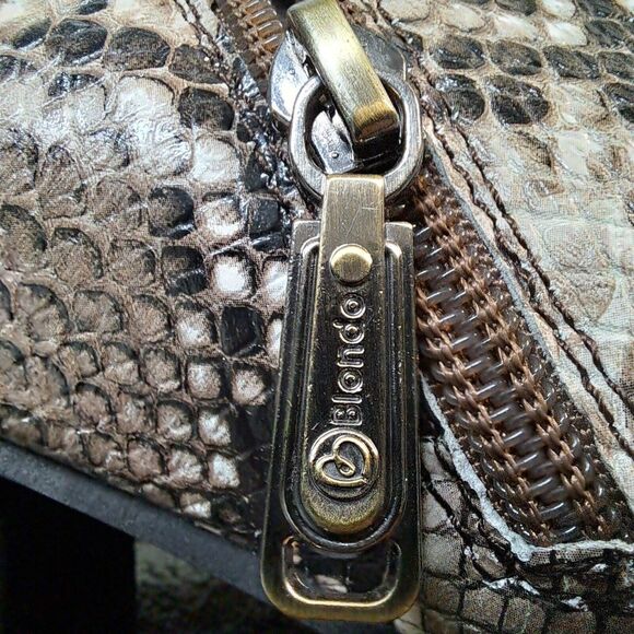 Blondo Leather Waterproof Snake Print Ankle Boots Zip Up Size 7.5 Impermeable - Picture 9 of 15